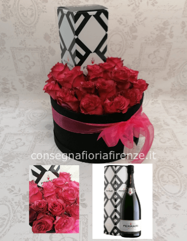 Flowerbox con Fiori e Spumante